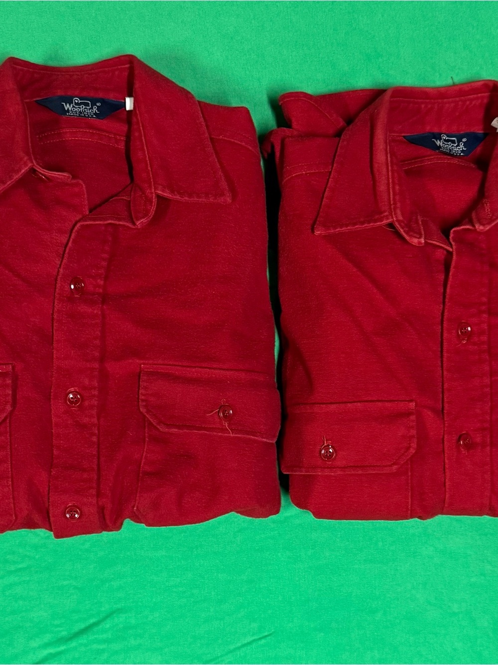 Woolrich - 2 - Red Men's Button-Up Jacket - from 1980s